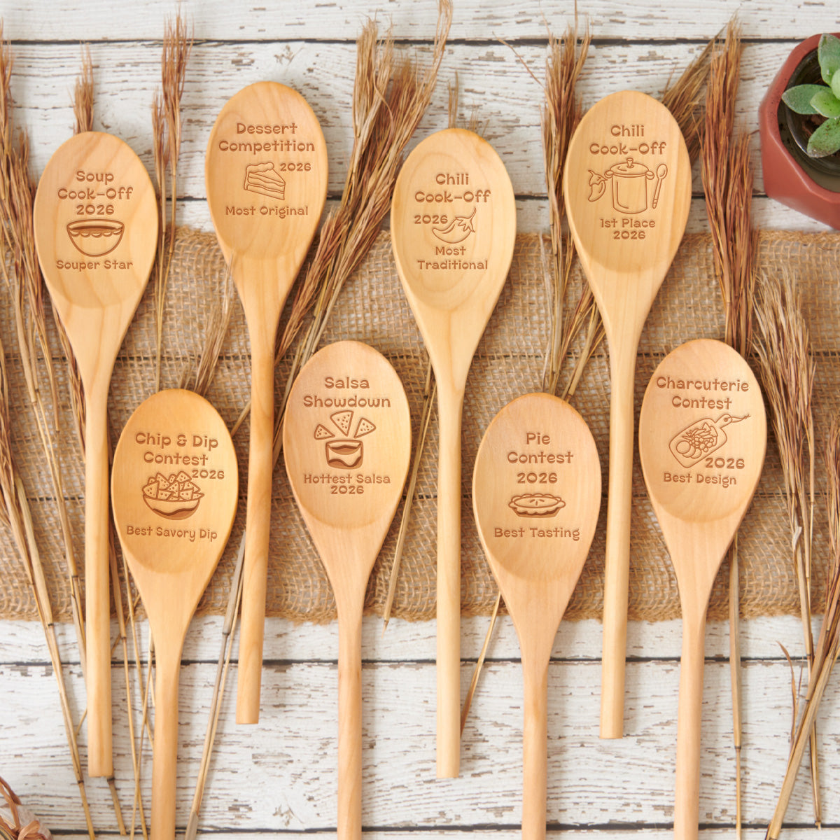 Custom Wooden Spoons for Cook-Off Awards