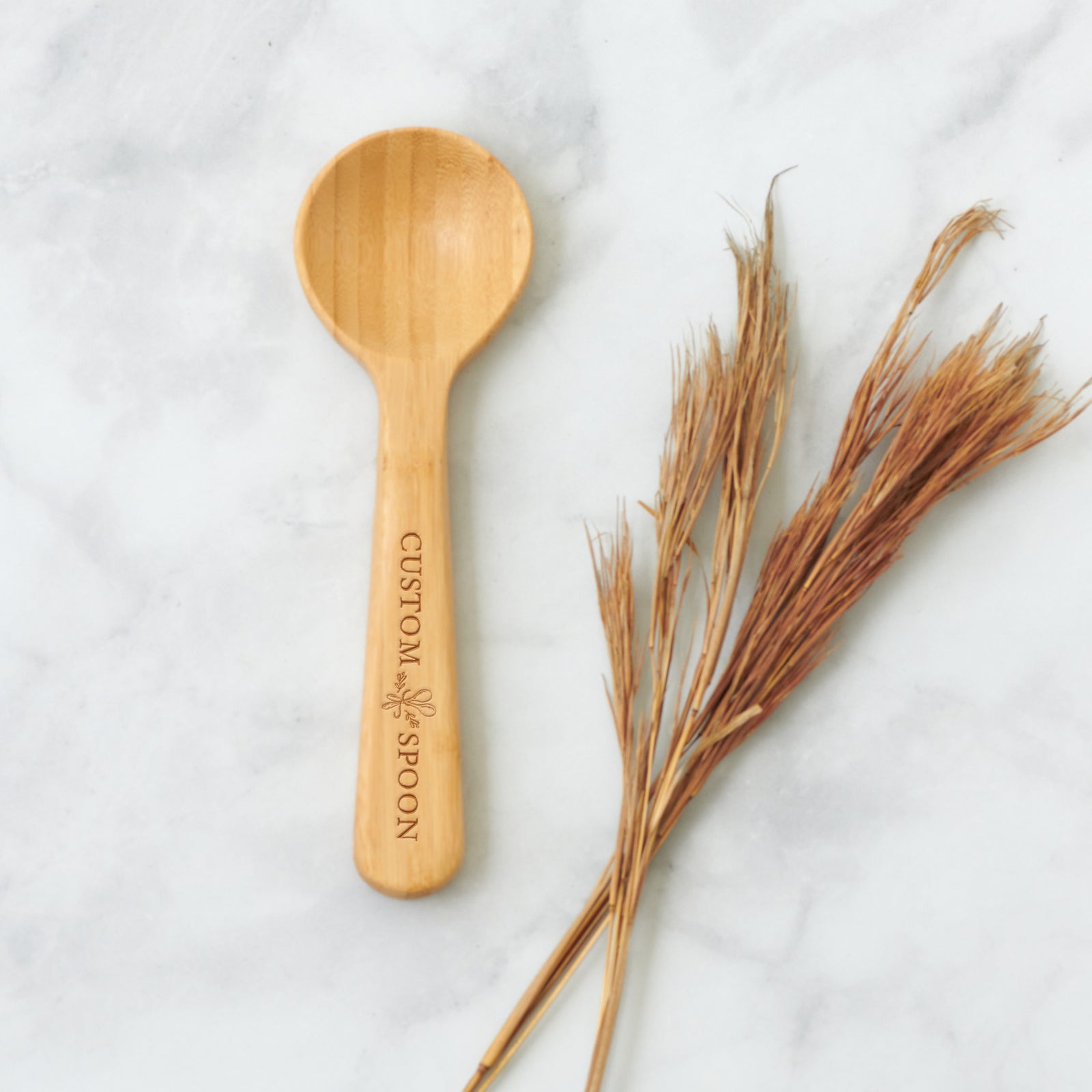 Logo Wood Coffee Scoop