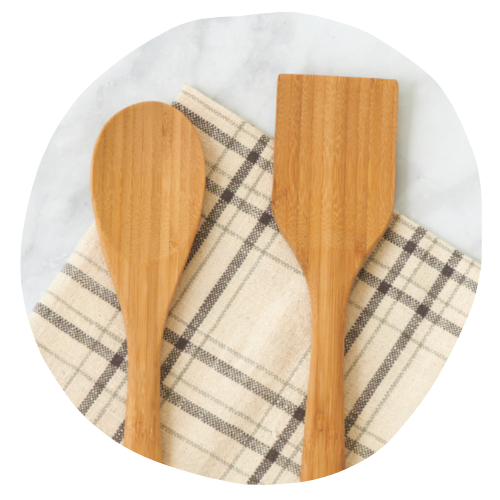 Leopard Kitchen Utensils Engraved Bamboo Spoons Wooden 