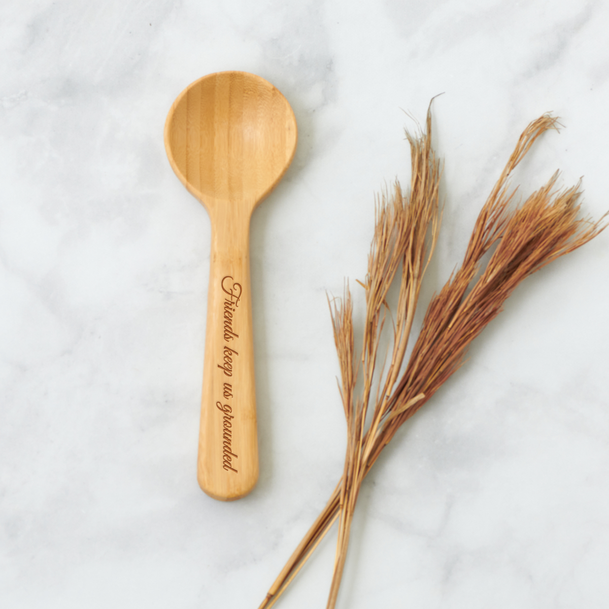 Bamboo Coffee Scoop and Bag Clip - Friend